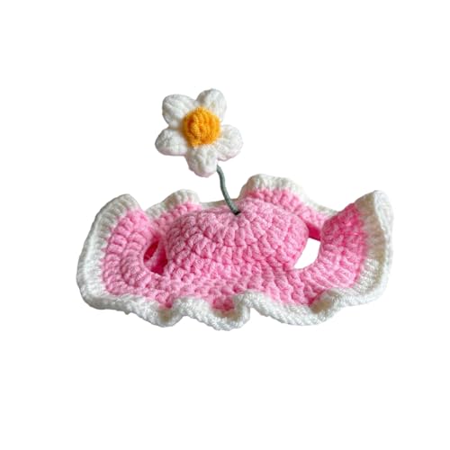 ZHAPEG Haustier-Häkelmütze, Kopfbedeckung, Hut für Haustiere, Urlaubsdekorationen, gewebter Partyhut, Welpen, Hund, Kopfbedeckung, Foto-Requisiten von ZHAPEG