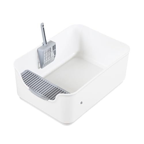 ZHAPEG Katzentoilette mit hoher Seite, halb geschlossen, mit abnehmbarer Pfanne, Katzentoilette für kleine Medien und große Katzen ZHAPEG Katzentoilette mit hoher Seite, halb geschlossen, mit abnehmbarer Pfanne, Katzentoilette für kleine Medien und große Katzen von ZHAPEG