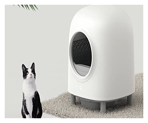 Automatische Katzentoilette Automatische intelligente Katzentoilette WiFi-Unterstützung Fernbedienung Selbstreinigender Sandkasten Haustier geschlossenes Tablett Toilette abnehmbare Bettpfanne (Color von ZHELLY