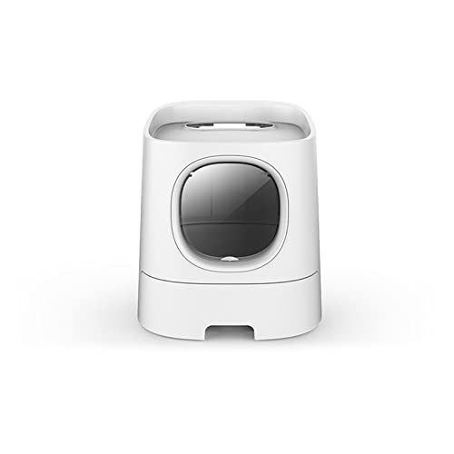 Automatische Katzentoilette Intelligente Katzentoilette, halbgeschlossene, automatische Desodorierung, spritzwassergeschützte Haustier-Toilettenbox, Handy-Kontrollmonitor (Color : G, Size : Basic) von ZHELLY