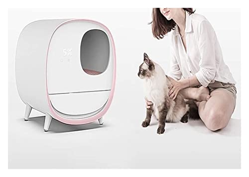Automatische Katzentoilette Intelligentes großes intelligentes Katzentoiletten-Trainingsset Automatische Tary-Katzenstreu Haustierstreu Bettpfanne (Color : Basic Version, Size : G) von ZHELLY