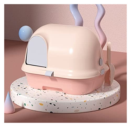 Automatische Katzentoilette Katzentoilette Katzenbettpfannen Vollständig geschlossene Katzentoilette Schubladenkorridor Katzentoilette Anti-Splash Katzenzubehör Katzentoilette (Color : Pink, Size : von ZHELLY