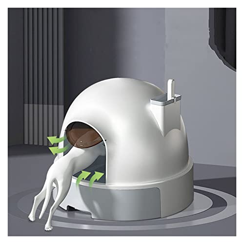 Automatische Katzentoilette Vollständig geschlossene Katzentoilette, Schublade, Ozon, desodorierende Katzentoilette, große Kätzchenbettpfannen for Katzen, Heimtierbedarf (Color : F, Size : Box) von ZHELLY