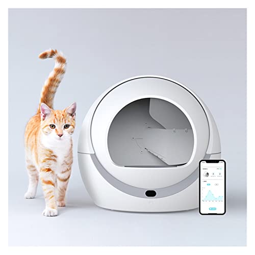 Automatische Katzentoilette Vollständig geschlossene Katzentoilette Intelligente automatische Katzenreinigungstoiletten Spritzwassergeschützte desodorierende Kitty Sand Box Pet Poop Tray (Color : F, von ZHELLY