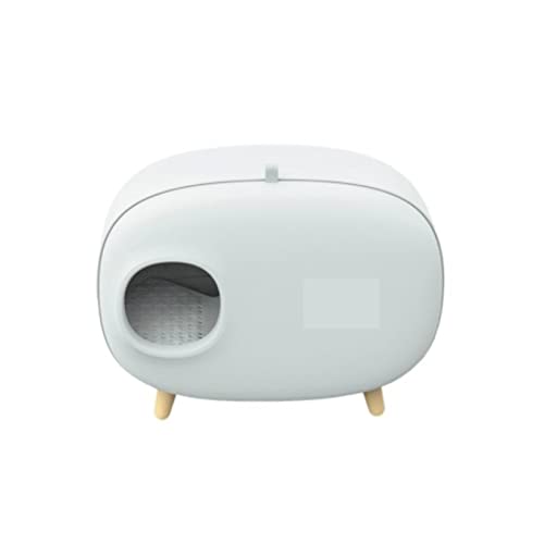 ZHELLY Automatische Katzentoilette Großer, geschlossener Katzentoilettenschrank, Design-Trainings-Katzentoiletten-Trainingskit for Katzen-Haustierprodukte (Color : Green, Size : H) von ZHELLY