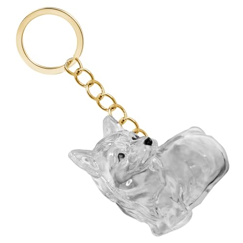 Klare Miniaturhundpelze Keepsakes Fall Schlüsselbund Anhänger Haarsammler Schlüsselringe Haustier Gedächtnis Erhaltung Zubehör Hunde Eltern Sentimental Travel Accessoires von ZHENNB