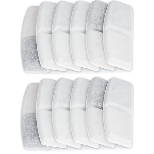 ZHENNB 12 Stück Wasserspender Muscheln Haustier Wasserfilter Ersatz Trinkbrunnen Filter ZHENNB 12 Stück Wasserspender Muscheln Haustier Wasserfilter Ersatz Trinkbrunnen Filter von ZHENNB
