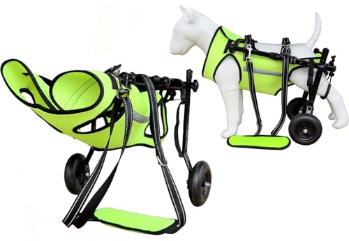 ZHHSUNY Hunderollstuhl, der Haustieren mit Hinterbeinlähmung hilft, Mobilität wiederzuerlangen Zweirädriger Hundewagen, Reflexeffekt rollstuhl hund, Kinderwagen für Hunde mit Behinderung(Größe XS) von ZHHSUNY