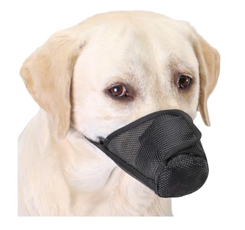 ZHHSUNY Maulkorb gegen Lecken für Hunde, verstellbar, atmungsaktiv, Maulkorb für Hunde, verhindert Bisse, verhindert das Fressen, deckt Maulkorb für Hunde (L) von ZHHSUNY