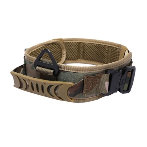 ZHHSUNY Nylon Anti-Verschleiß-Hundehalsband, verstellbares Militär-Hundehalsband mit Kommando-Griff, Training Metallschnalle, verstellbares Hundehalsband für Hunde, professionelles Training, Outdoor ZHHSUNY Nylon Anti-Verschleiß-Hundehalsband, verstellbares Militär-Hundehalsband mit Kommando-Griff, Training Metallschnalle, verstellbares Hundehalsband für Hunde, professionelles Training, Outdoor von ZHHSUNY