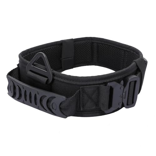 ZHHSUNY Nylon Anti-Verschleiß-Hundehalsband, verstellbares Militär-Hundehalsband mit Kommando-Griff, Training Metallschnalle, verstellbares Hundehalsband für Hunde, professionelles Training, Outdoor ZHHSUNY Nylon Anti-Verschleiß-Hundehalsband, verstellbares Militär-Hundehalsband mit Kommando-Griff, Training Metallschnalle, verstellbares Hundehalsband für Hunde, professionelles Training, Outdoor von ZHHSUNY