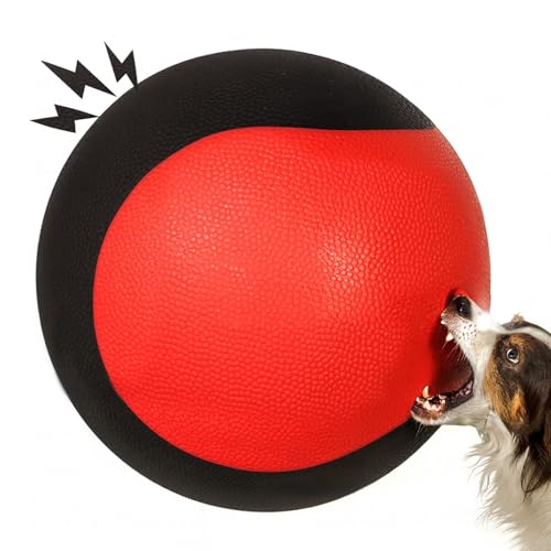 ZHIERDE Interaktives Quietschendes Hundespielzeug – langlebiges Hundespielzeug aus Gummi für aggressive Kauer, hohe Sprungkraft und schwimmender Apportierball, unzerstörbares Kauspielzeug für von ZHIERDE