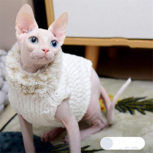 ZHIHAN Hairless Sphinx Katze handgemachte Pullover Herbst und Winter Kleidung halten L, Weiß, L ZHIHAN Hairless Sphinx Katze handgemachte Pullover Herbst und Winter Kleidung halten L, Weiß, L von ZHIHAN