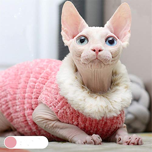 ZHIHAN Hairless Sphinx Katze handgemachte Pullover Herbst und Winter Kleidung halten L, XS, rosa ZHIHAN Hairless Sphinx Katze handgemachte Pullover Herbst und Winter Kleidung halten L, XS, rosa von ZHIHAN
