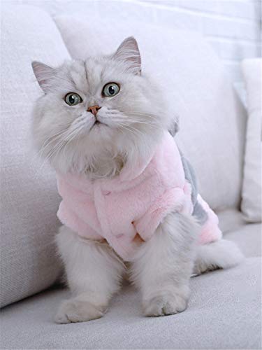 ZHIHAN Sphinx Bequeme warme Kleidung britische Kurze Katze Herbst Winterjacke, Pink, XL von ZHIHAN