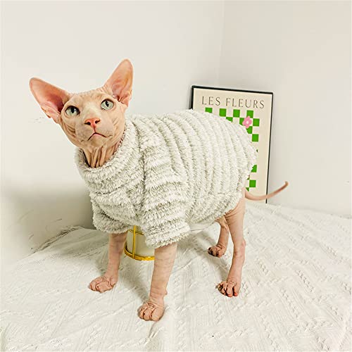 ZHIHAN Sphinx Cat Clothes Haarlose Katze Devon Herbst/Winter Warmes Sweatshirt,Sweatshirt,XXL+ von ZHIHAN