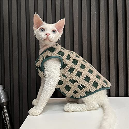 ZHIHAN Sphinx Cat Clothes Hairless Cat Devon Baumwolle Lamm Fleece Weste Jacke, Weste, M- von ZHIHAN