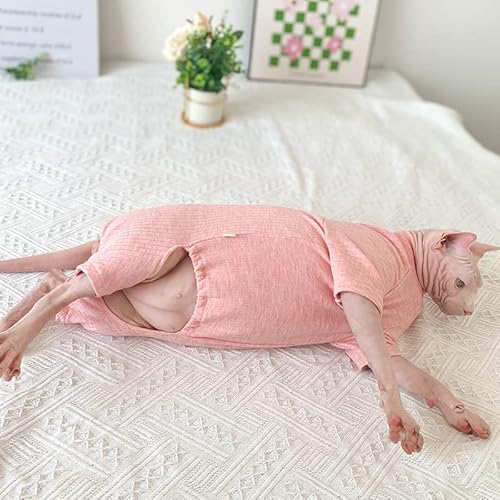 ZHIHAN Sphinx Cat Clothes Hairless Cat Devon Herbst/Winter Sweatshirt Unterhemd Daunenweste Jacke, Pink 4 Legs, XL+ ZHIHAN Sphinx Cat Clothes Hairless Cat Devon Herbst/Winter Sweatshirt Unterhemd Daunenweste Jacke, Pink 4 Legs, XL+ von ZHIHAN