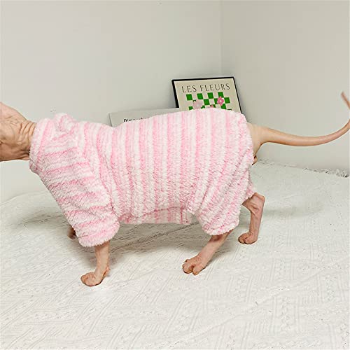 ZHIHAN Sphinx Cat Clothes Hairless Cat Devon Herbst/Winter Warme Jacke mit 4 Beinen,Jacke mit 4 Beinen,M+ von ZHIHAN