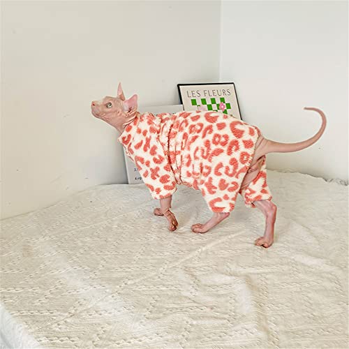 ZHIHAN Sphinx Cat Clothes Hairless Cat Devon Herbst/Winter Warmes Sweatshirt Belly Protector 4 Legs,4 Legs,S+ von ZHIHAN