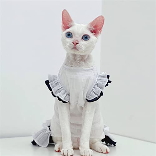 ZHIHAN Sphinx Cat Kleidung Haarlose Katze Devon Baumwolle Paar Kleid Sommer Dünn,Weiß,XXL ZHIHAN Sphinx Cat Kleidung Haarlose Katze Devon Baumwolle Paar Kleid Sommer Dünn,Weiß,XXL von ZHIHAN