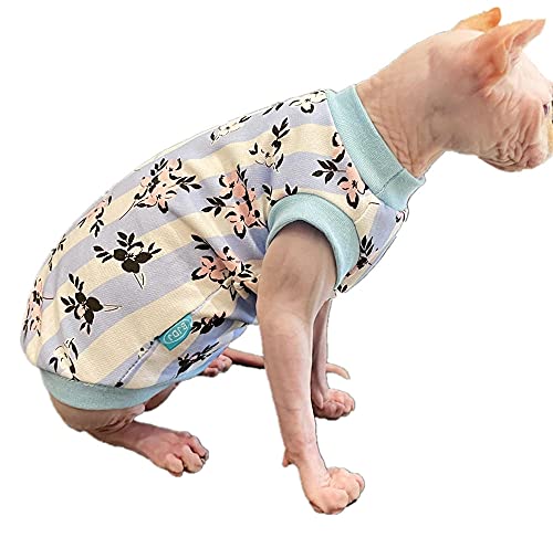 ZHIHAN Sphinx Katze Kleidung Baumwollpullover Frühling und Sommer T-Shirt, Pullover, XL von ZHIHAN