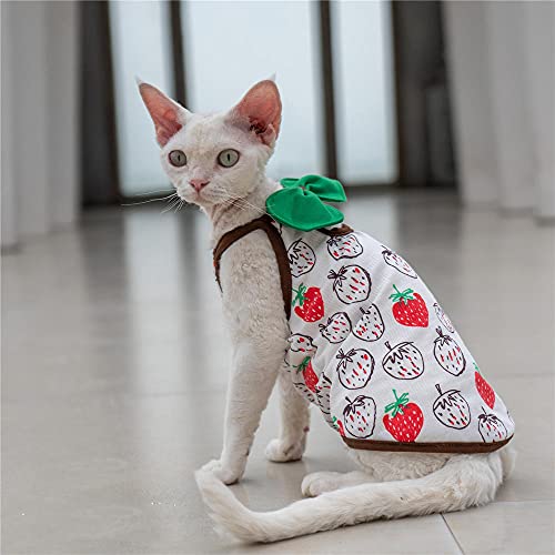 ZHIHAN Sphinx Katze Kleidung Sommer Baumwolle Leibchen Klimaanlage Anzug, Bild Farbe 1, L- von ZHIHAN