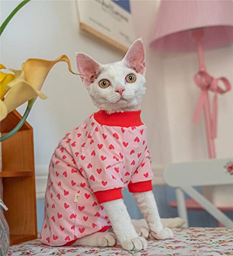 ZHIHAN Sphinx Katze Kleidung Sommer dünnen Pullover Klimaanlage Anzug haarlose Katze, rosa, XL + von ZHIHAN