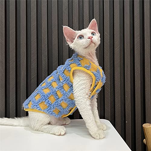 ZHIHAN Sphinx Katze Kleidung haarlose Katze Devon Lamm Fleece-Weste Winter gepolstert Jacke, Weste, XL- von ZHIHAN