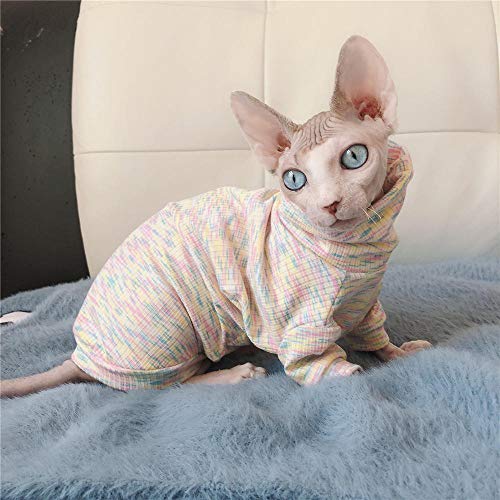 ZHIHAN Sphinx Katzenkleidung Baumwollpullover Haarloses Katzenstretchhemd, Farbe 1, XXXL von ZHIHAN