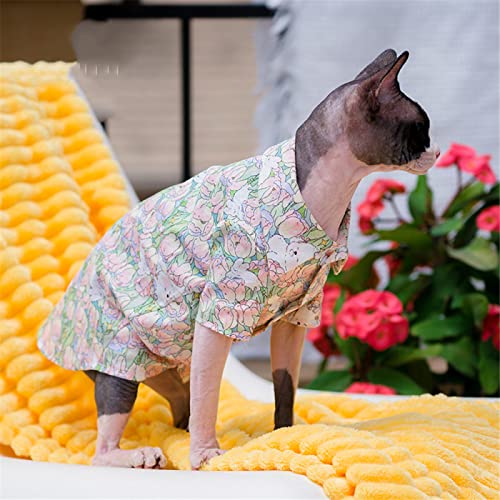 ZHIHAN Sphinx Katzenkleidung Haarlose Katze Devon Baumwollhemd Klimaanlage Kleidung, Farbe, S von ZHIHAN