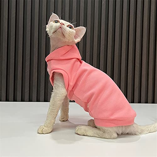 ZHIHAN Sphinx Katzenkleidung Haarlose Katze Devon Herbst Warmer Pullover Kapuzenweste, Farbe 1, XS von ZHIHAN