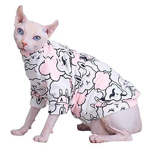 ZHIHAN Sphinx Katzenkleidung Sommer Baumwolle T-Shirt Weste ≤6,5 kg, T-Shirt, XXL- von ZHIHAN
