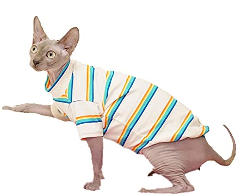 ZHIHAN Sphinx Katzenkleidung Sommer T-Shirt, dünner Pullover, Klimaanzug, Farbe 1,XXL+ von ZHIHAN