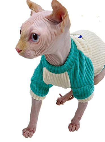 ZHIHAN Sphinx Katzenkleidung Spring Stretch Sweater, atmungsaktiv und hypoallergen, GW beige, S. von ZHIHAN