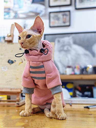 ZHIHAN Sphinx Katzenkleidung haarlose Katze Baumwollfleece Pullover, Bildfarbe, M- von ZHIHAN