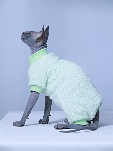 ZHIHAN Sphinx Katzenkleidung haarlose Katze Devon Winterbauchschutz 4 Fuß Kleidung weich und bequem, Farbe 1, S+ von ZHIHAN