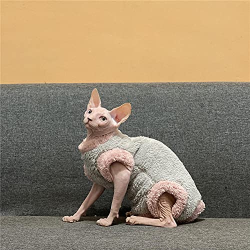 ZHIHAN Sphinx Katzenkleidung haarlose Katze Winter Warmer hochgeschlossener Pullover 4-Beinkleidung, grau 4-Beinkleidung, M ZHIHAN Sphinx Katzenkleidung haarlose Katze Winter Warmer hochgeschlossener Pullover 4-Beinkleidung, grau 4-Beinkleidung, M von ZHIHAN