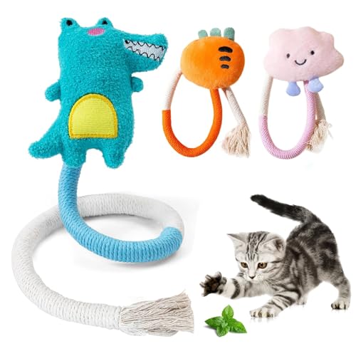 ZHITENG 3 Stück Katzenspielzeug, katzenbeißseil, Interaktives Giocattolo da Masticare per Gatti, 50 cm Corda Dentale, Giochi Corda Gatto, für Katzen Zahnpflege und Gegen Mundgeruch ZHITENG 3 Stück Katzenspielzeug, katzenbeißseil, Interaktives Giocattolo da Masticare per Gatti, 50 cm Corda Dentale, Giochi Corda Gatto, für Katzen Zahnpflege und Gegen Mundgeruch von ZHITENG