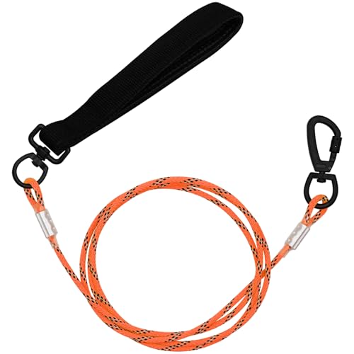 ZHOMA Kaufeste Hundeleine mit komfortablem Griff, Stahlseil zur Kontrolle großer oder mittlerer Hunde, robust, mit Drehverschluss und Doppelschnalle, 1,8 m, Orange ZHOMA Kaufeste Hundeleine mit komfortablem Griff, Stahlseil zur Kontrolle großer oder mittlerer Hunde, robust, mit Drehverschluss und Doppelschnalle, 1,8 m, Orange von ZHOMA