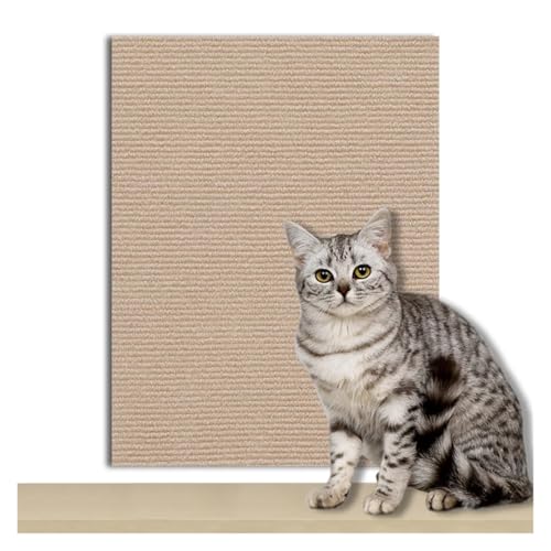 Kratzbrett Katzenkratz-Sofa-Schutzpolster, trimmbar, selbstklebend, Anti-Katzenkratz-Teppichpolster, Haustierspielzeug(Beige,30x30cm) von ZHOUXYFDC