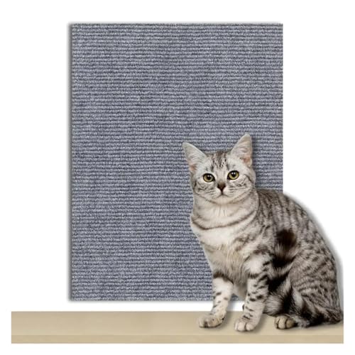 Kratzbrett Katzenkratzbrett Sofaschutz Katzenkratzbrett Brettschutz Selbstklebender Teppich DIY Katzenkratzmatte(Light Gray,30x60CM) von ZHOUXYFDC