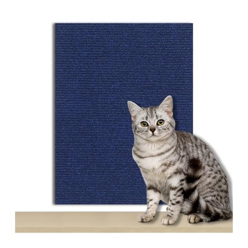 Kratzbrett Katzenkratzbrett Sofaschutz Katzenkratzbrett Brettschutz Zuschneidbarer Selbstklebender Teppich DIY Katzenkratzmatte(Dark Blue,30x200CM) von ZHOUXYFDC