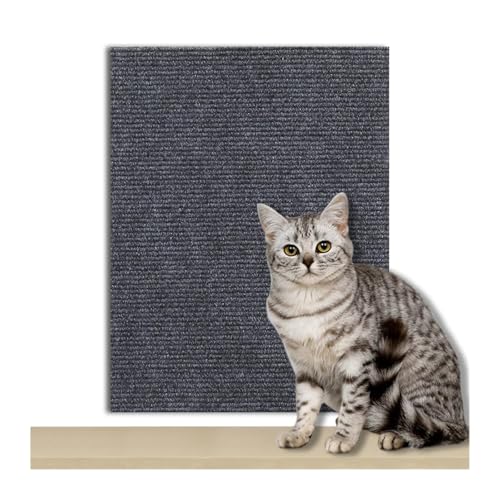Kratzbrett Katzenkratzbrett Sofaschutz Katzenkratzbrett Brettschutz Zuschneidbarer Selbstklebender Teppich DIY Katzenkratzmatte(Dark Gray,40x200CM) von ZHOUXYFDC