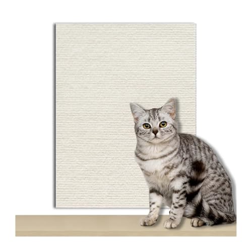 Kratzbrett Katzenkratzbrett Sofaschutz Katzenkratzbrett Brettschutz Zuschneidbarer Selbstklebender Teppich DIY Katzenkratzmatte(White,30x200CM) von ZHOUXYFDC