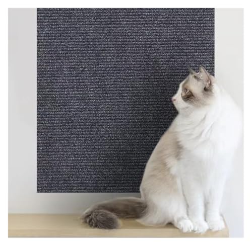 Kratzbrett Katzenkratzmatte, trimmbarer Katzenteppich mit Selbstklebender Eckwand, DIY-Kratzmöbelschutz for Katzen(4-Dark Gray,30x200CM) von ZHOUXYFDC