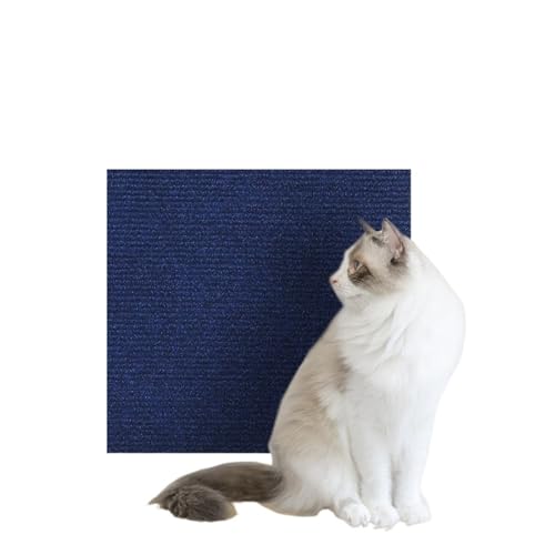 Kratzbrett Selbstklebende Katzenkratzmatte, trimmbarer Katzenteppich, Eckwand, Katzenkratzschutz, Sofa, Möbelschutz(Dark Blue,30X200CM) von ZHOUXYFDC