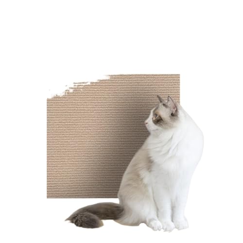 Kratzbrett Selbstklebende Katzenkratzmatte, trimmbarer Katzenteppich, Eckwand, Katzenkratzschutz, Sofa, Möbelschutz(Khaki,30X100CM) von ZHOUXYFDC