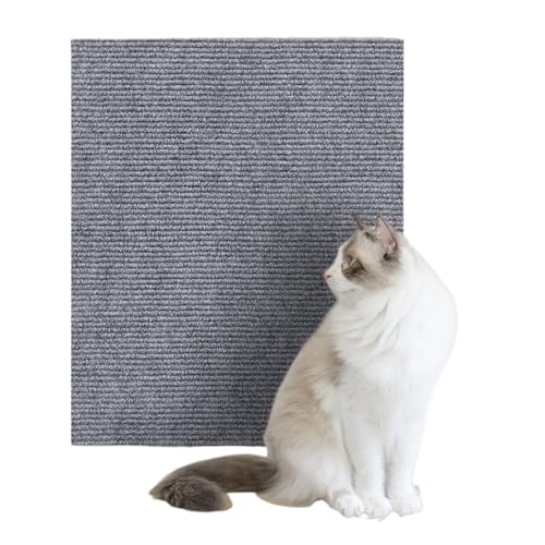 Kratzbrett Selbstklebende Katzenkratzmatte, trimmbarer Katzenteppich, Eckwand, Katzenkratzschutz, Sofa, Möbelschutz(Light Gray,40X100CM) von ZHOUXYFDC