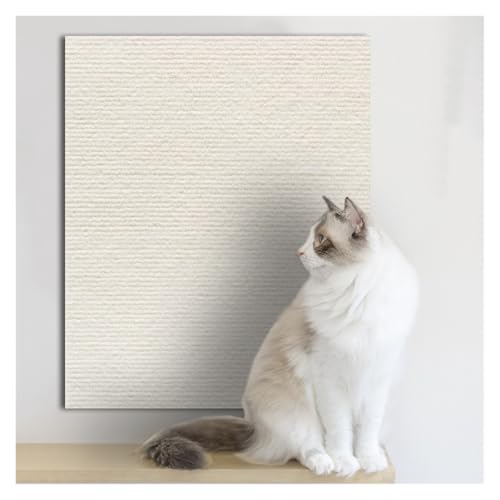 Kratzbrett Selbstklebende Katzenkratzmatte, trimmbarer Katzenteppich, Eckwand, Katzenkratzschutz, Sofa, Möbelschutz(White,40X100CM) von ZHOUXYFDC